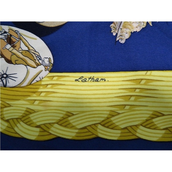 Hermes Silk Scarf with Nautical Motifs - Picture 10 of 12